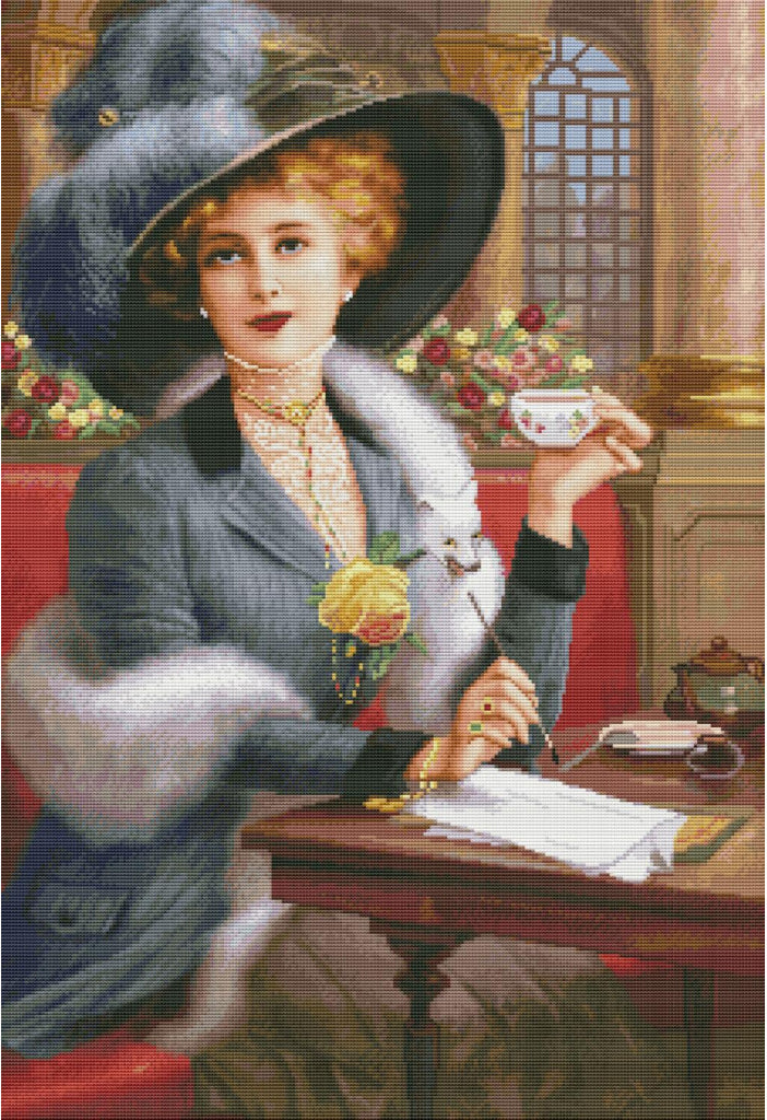 Counted Cross Stitch Kit Lady DIY