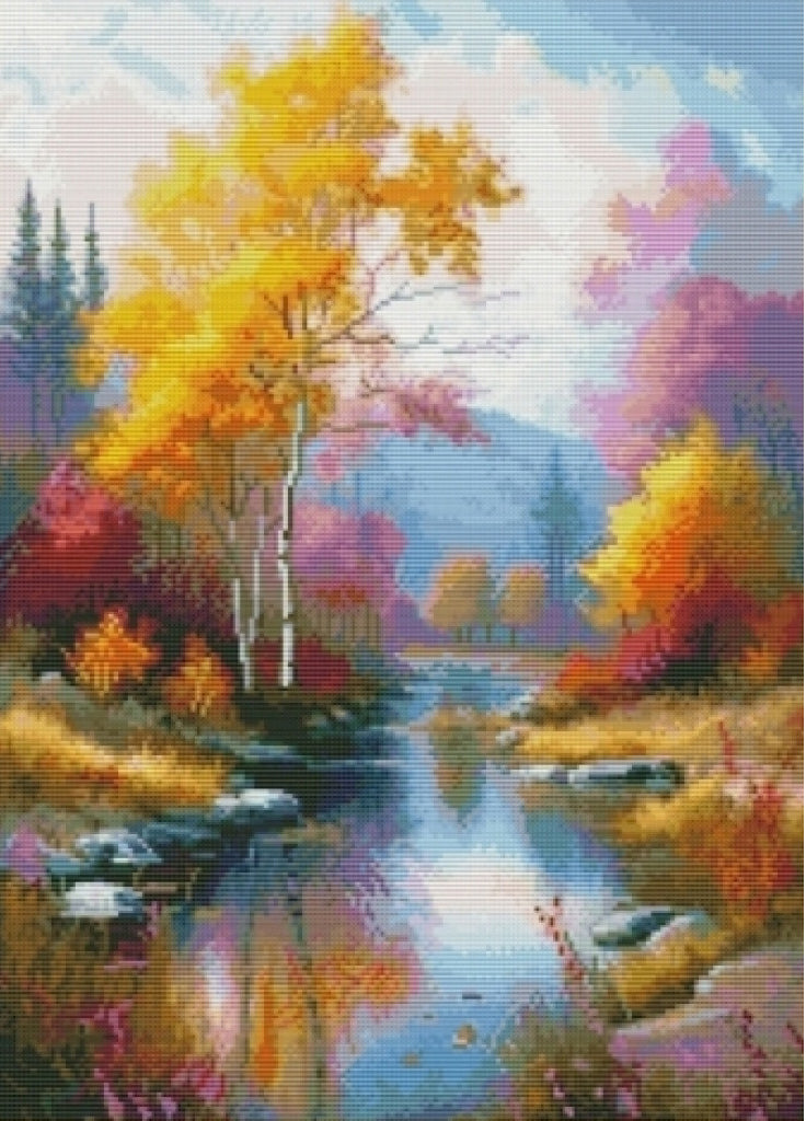Counted Cross Stitch Kit Fall Autunm DIY