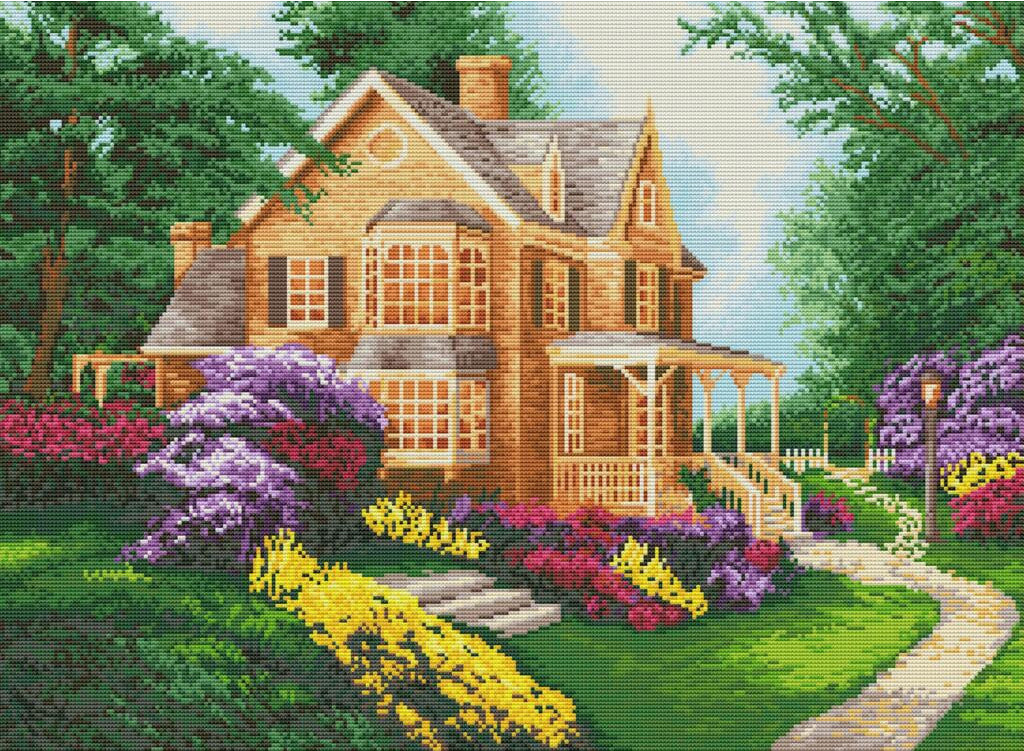 Counted Cross Stitch Kit Dream house DIY