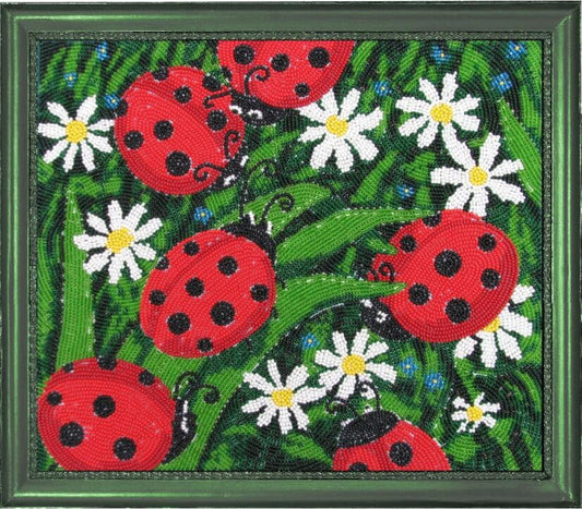 Bead embroidery kit Ladybug DIY