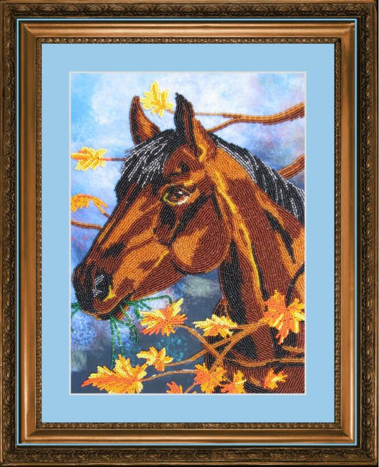 Bead embroidery kit Horse DIY