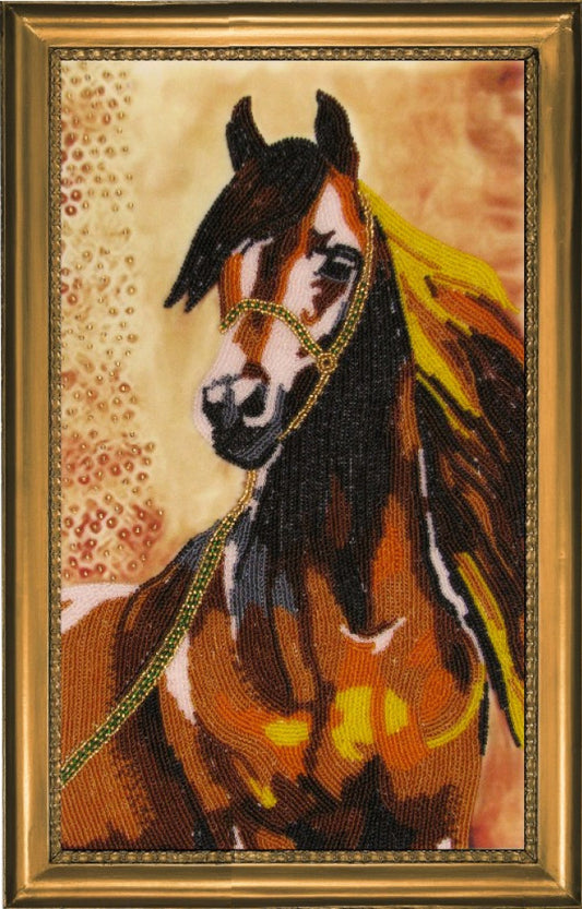 Bead embroidery kit Horse DIY