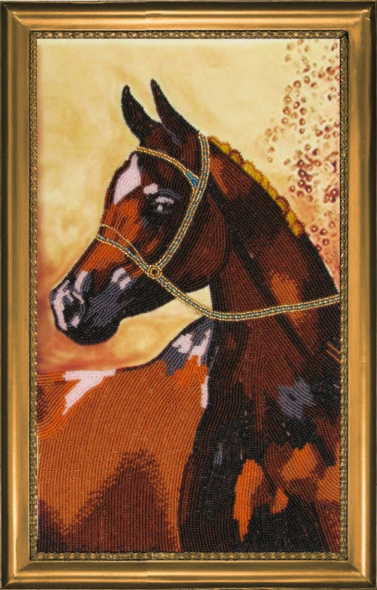 Bead embroidery kit Horse DIY