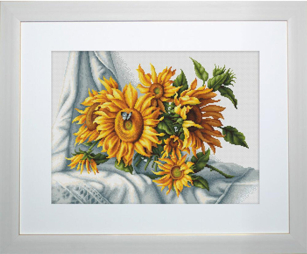 Counted Cross stitch kit Sunflowers DIY Luca-S