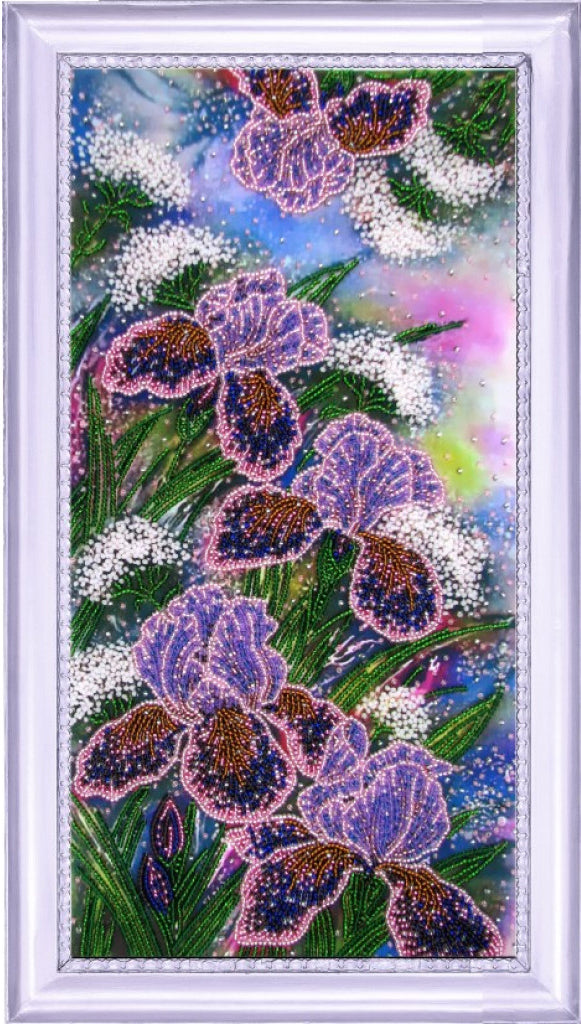 Bead Embroidery Kit Irises Flowers DIY