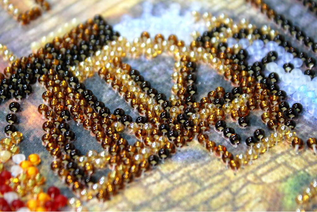 Bead Embroidery Kit Autumn Mill DIY Abris Art