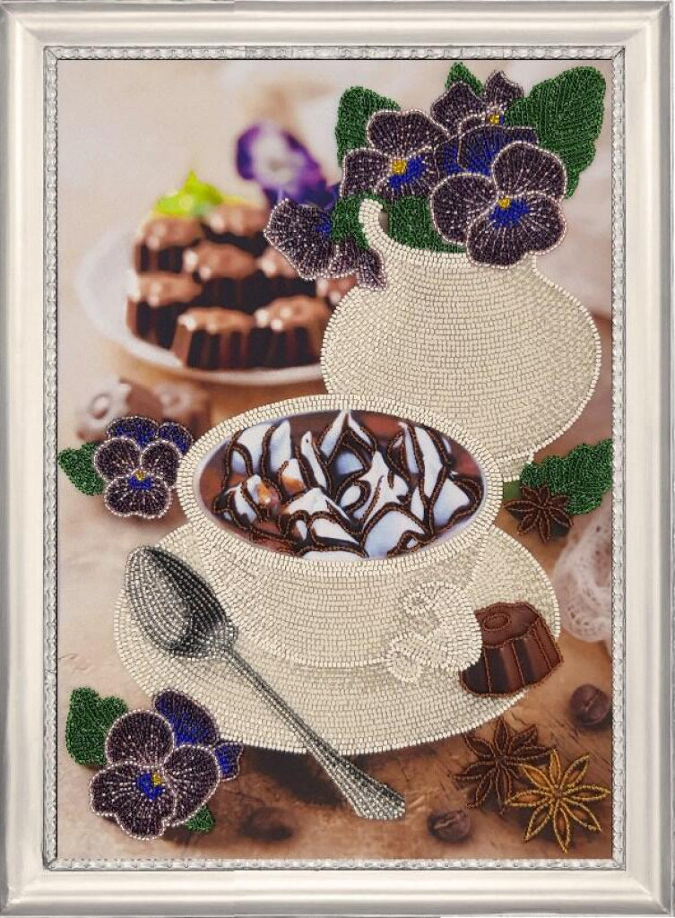 Perlenstickerei-Set Violettes Stillleben DIY