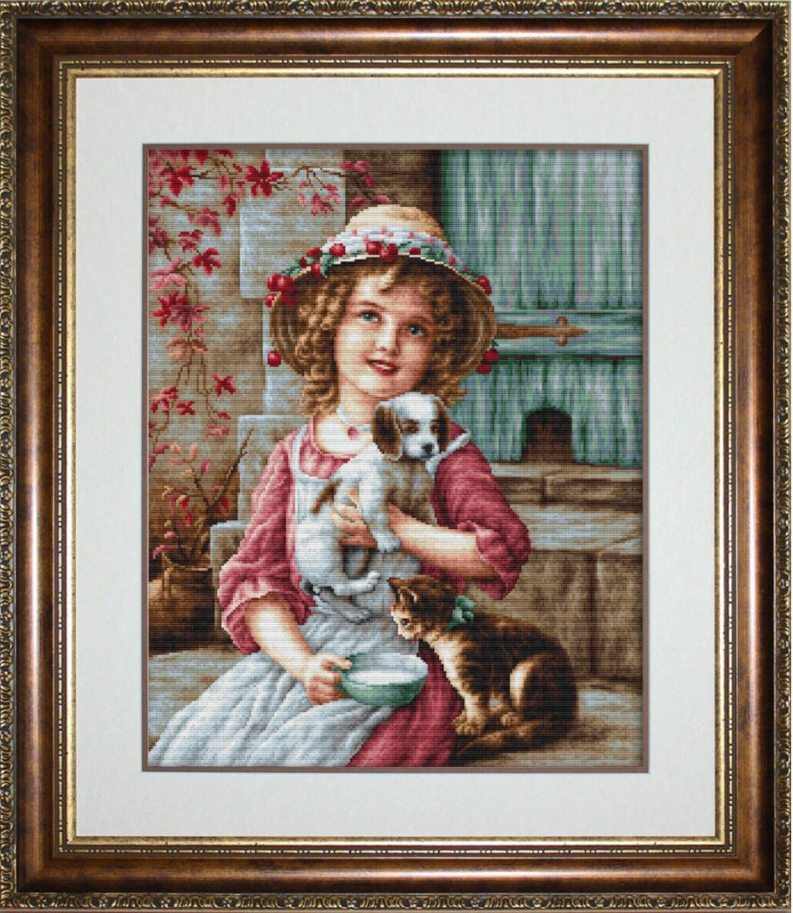 Counted Cross stitch kit Best friends DIY Luca-S