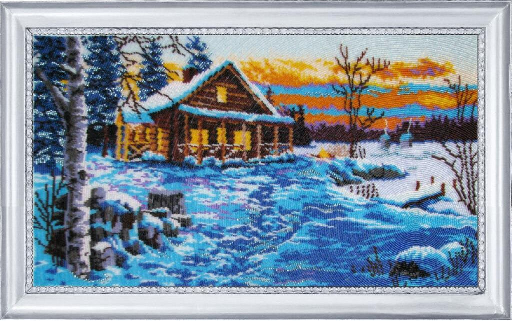 Perlenstickset Winterabend DIY