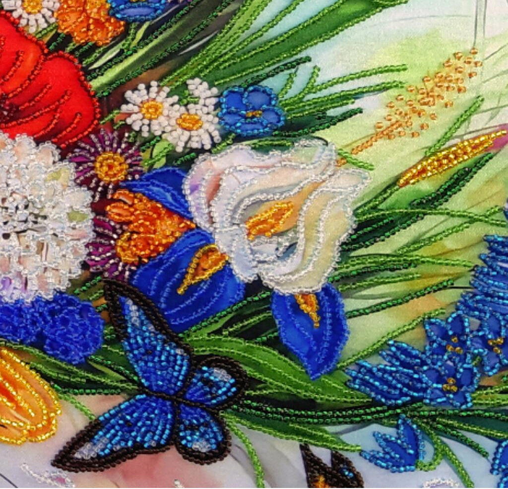 Perlenstickerei-Set Blumen DIY