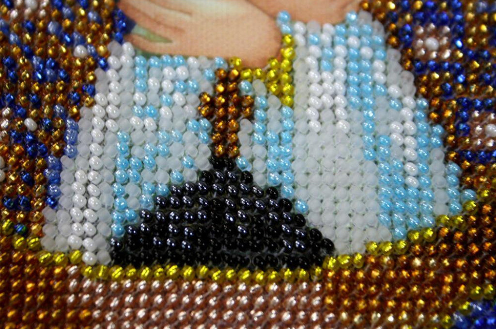 Bead Embroidery Kit Icon Virgin Mary Mother of God DIY Abris Art