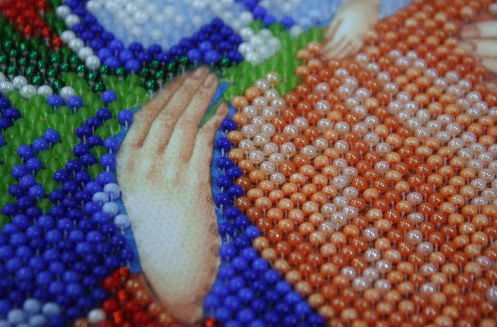 Bead Embroidery Kit Icon Virgin Mary Mother of God DIY Abris Art