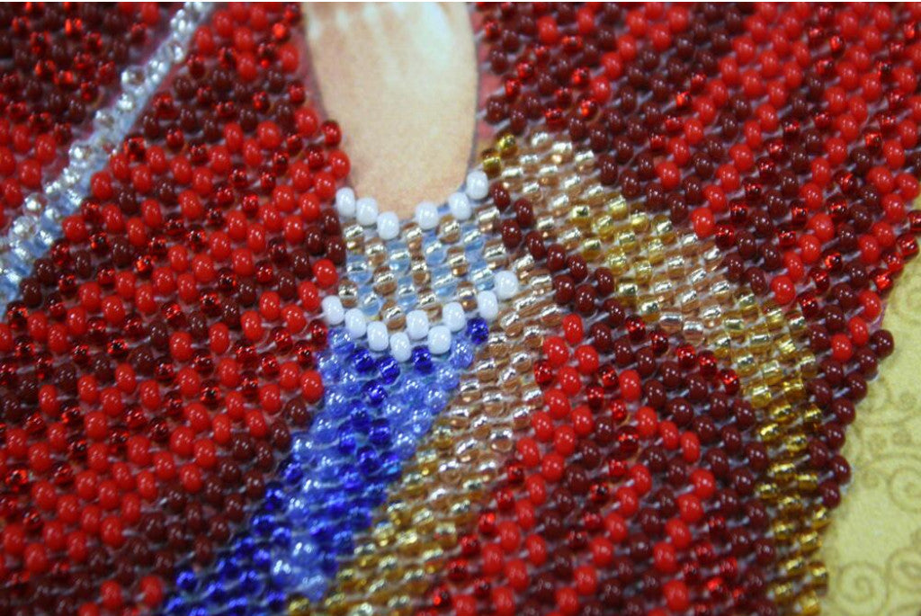 Bead Embroidery Kit Icon Virgin Mary Mother of God DIY Abris Art