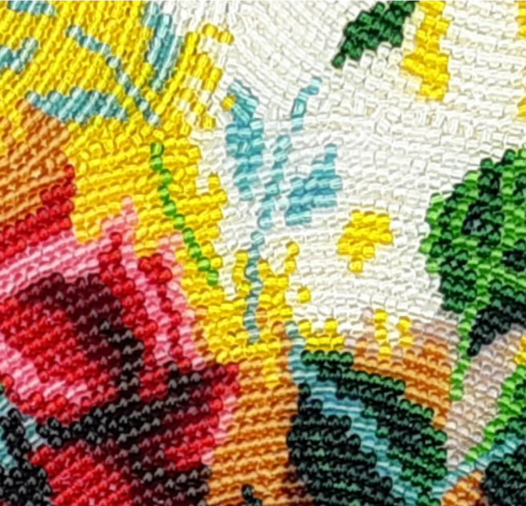 Full Bead Embroidery Kit Roses Flowers DIY