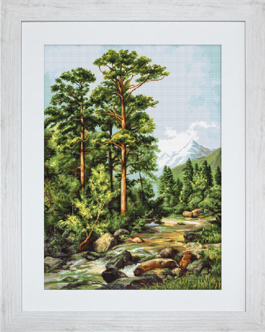 Gobelin kit Tapestry embroidery Kit Mountain river DIY Luca-S