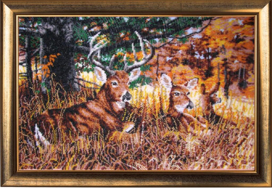 Bead embroidery kit Deer DIY