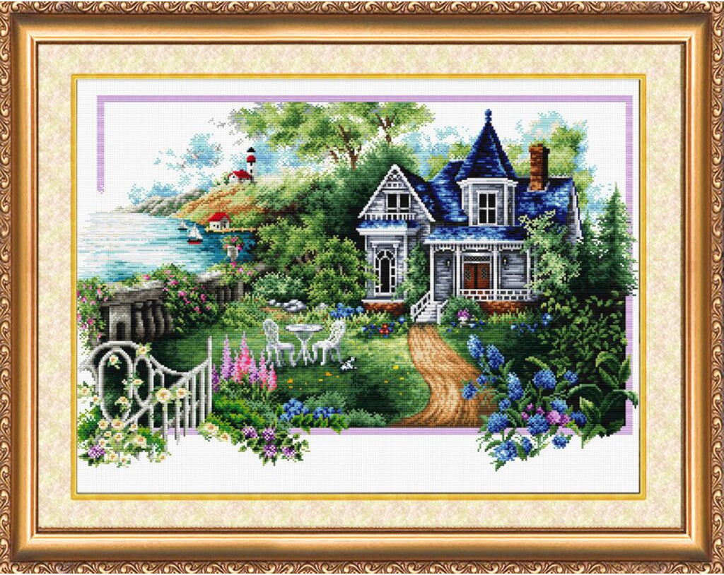 Counted Cross stitch kit Summer DIY Abris Art
