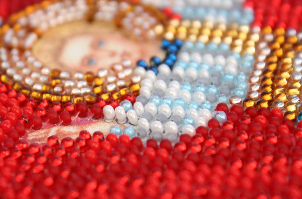 Bead Embroidery Kit Icon Virgin Mary Mother of God DIY Abris Art