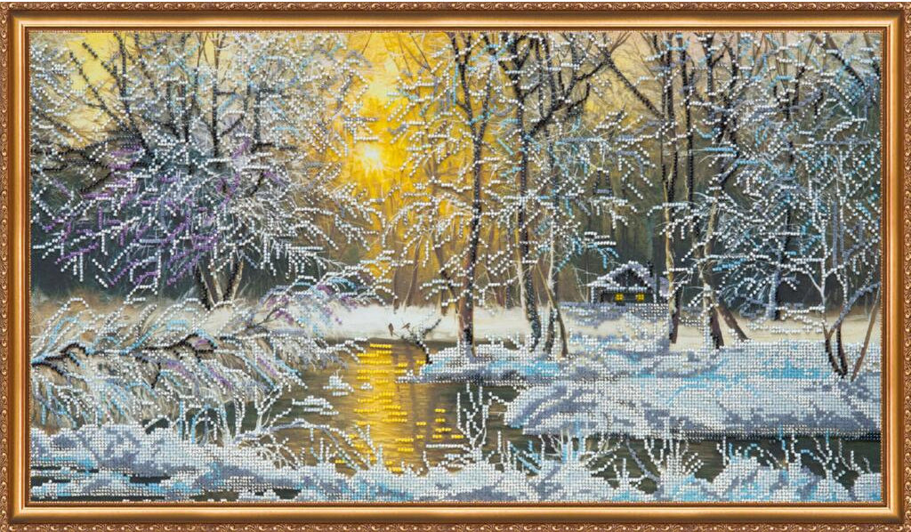 Bead Embroidery Kit Winter DIY Abris Art