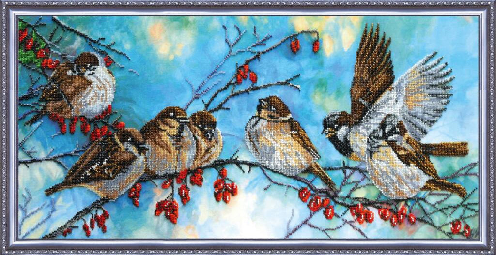 Perlenstickerei-Set Vögel DIY