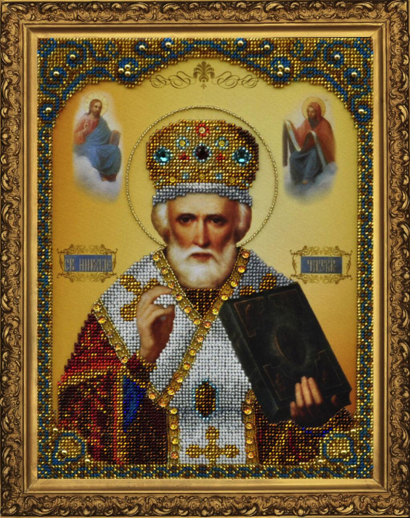 Perlenstickerei-Set Ikone Nicholas Wonderworker DIY