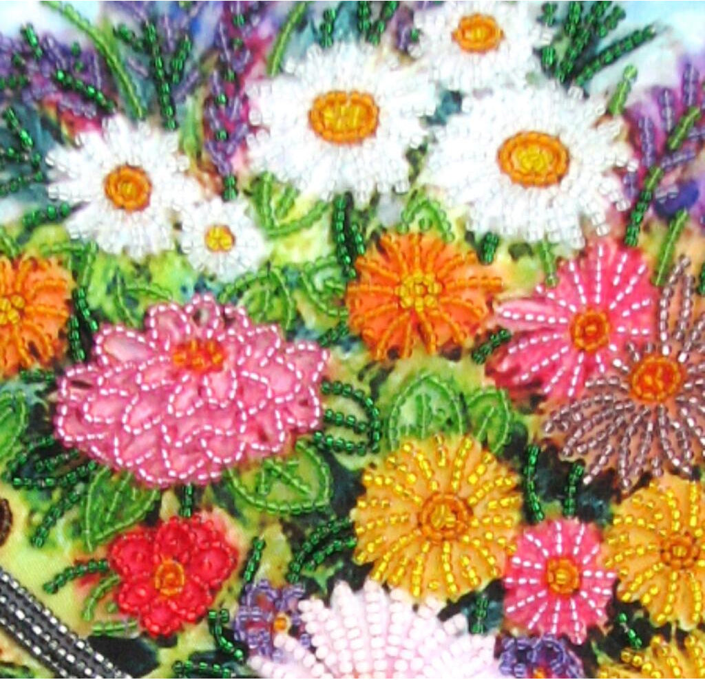 Bead Embroidery Kit Summer Flowers DIY