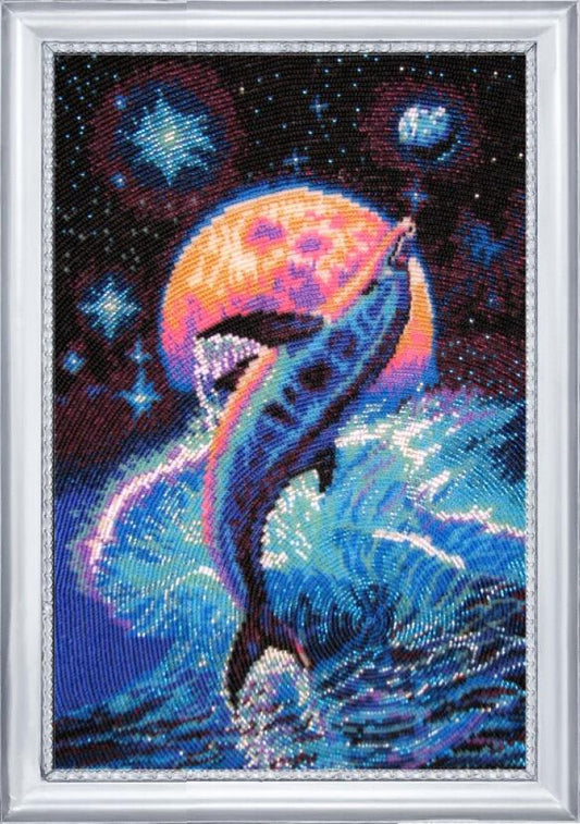 Bead embroidery kit Dolphin DIY