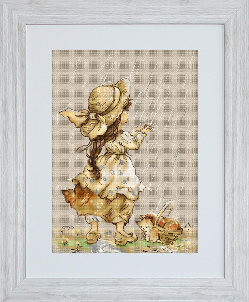 Kit de point de croix compté Pluie d'été Luca-S DIY Toile non imprimée