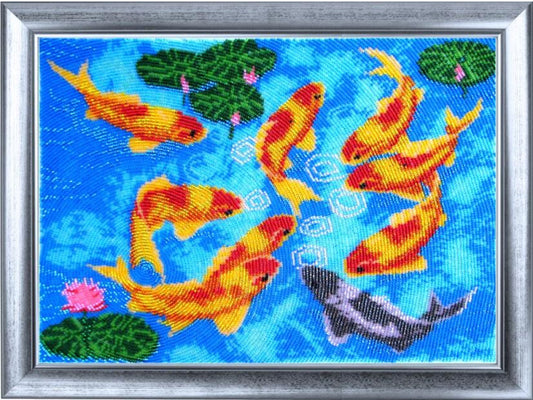 Bead embroidery kit Nine carps DIY
