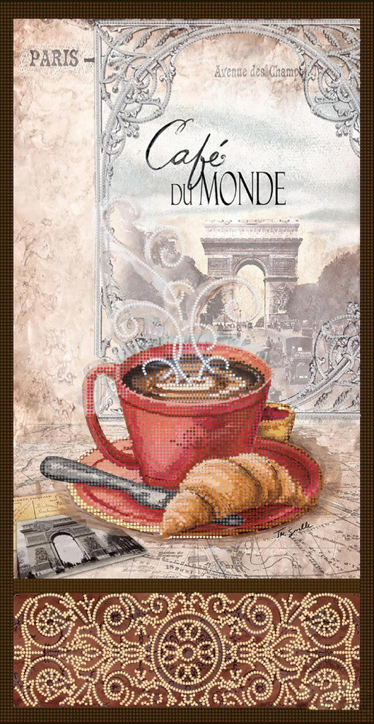 Kit de broderie de perles Café à Paris DIY