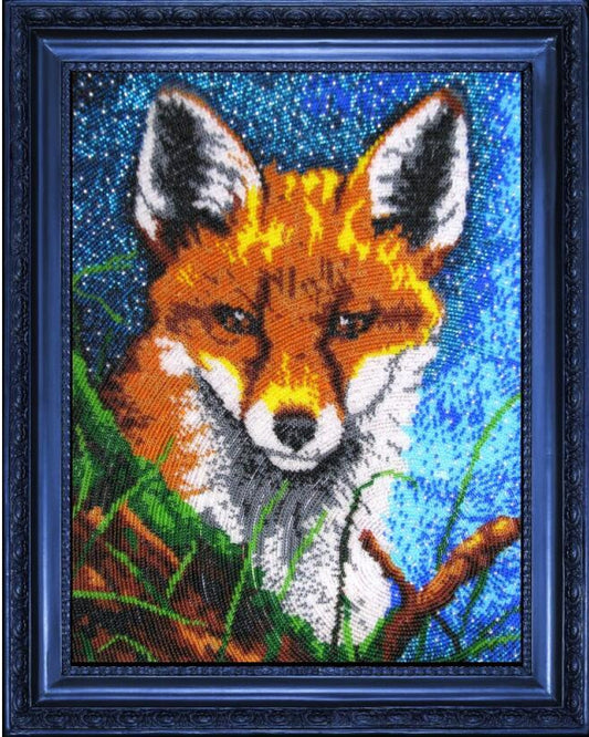 Bead embroidery kit Fox DIY
