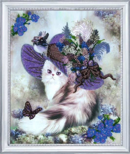 Kit de broderie de perles Chat DIY