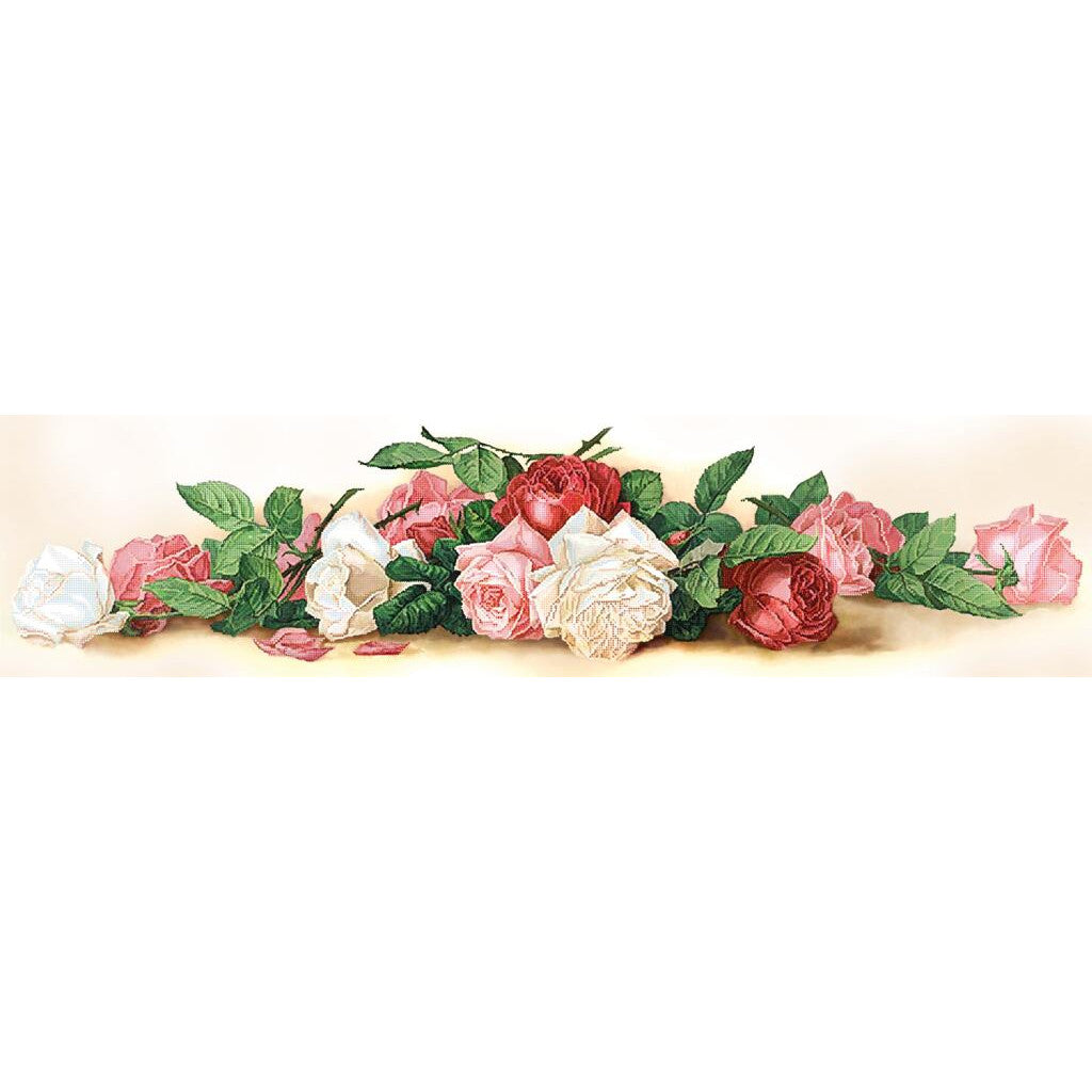 Perlenstickerei-Set Rosen Blumen DIY