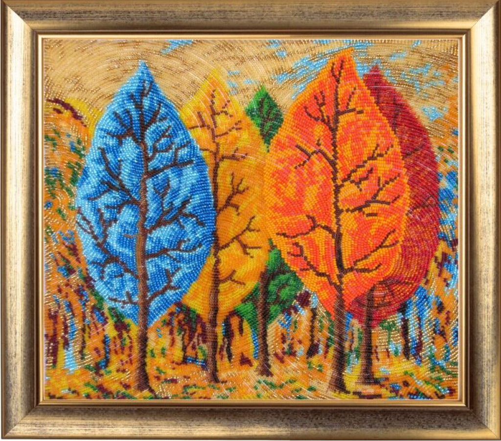 Bead embroidery kit Fall DIY