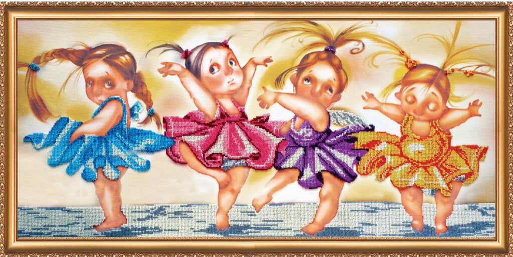 Bead Embroidery Kit Baby Dance DIY Abris Art