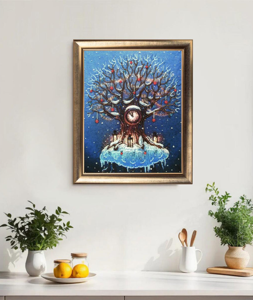 Bead embroidery kit "Tree of Time" DIY
