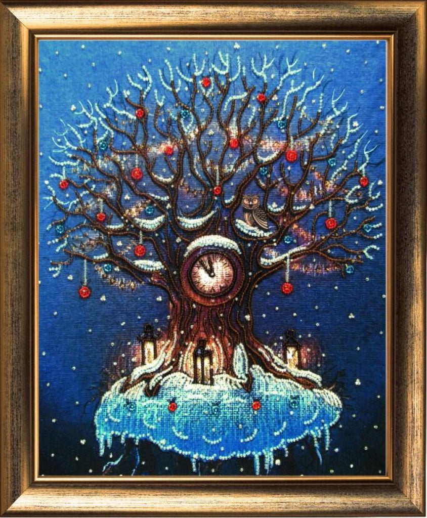 Bead embroidery kit Tree of times DIY
