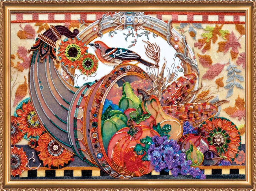 Bead Embroidery Kit Cornucopia DIY Abris Art