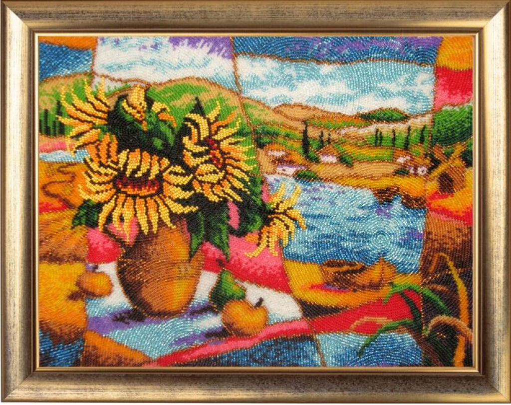 Perlenstickset Ländliche Landschaft DIY