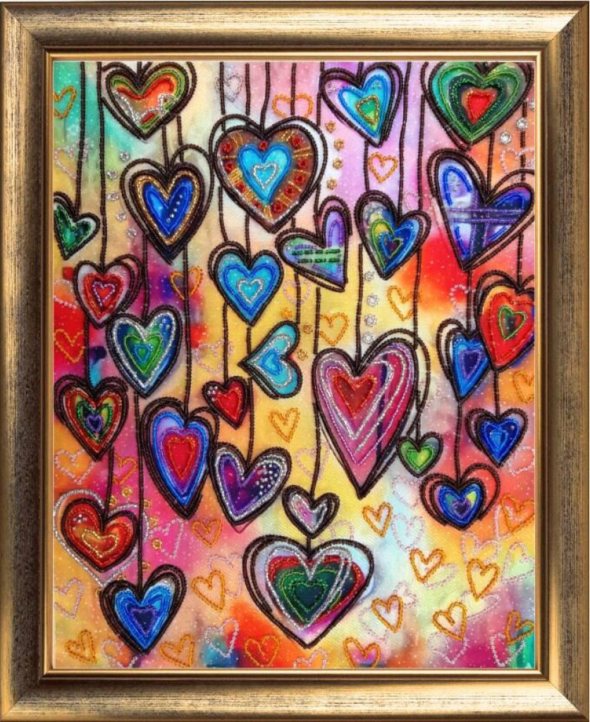 Perlenstickerei-Set Fest der Herzen DIY