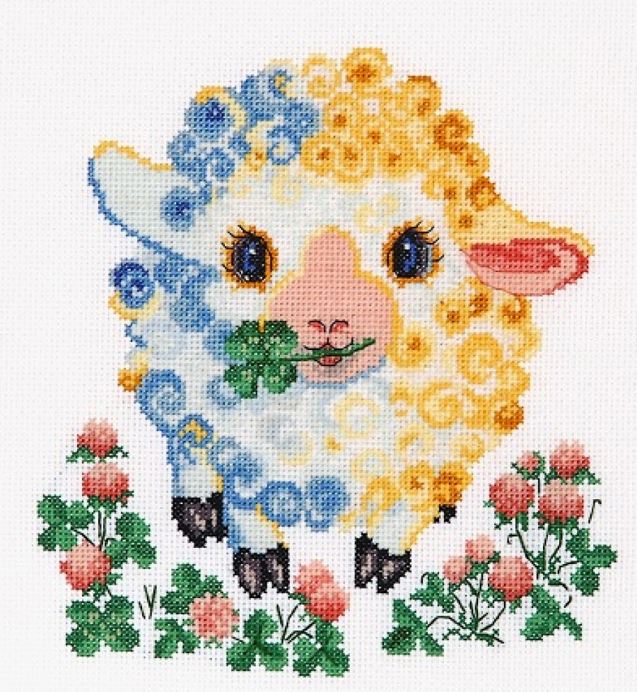 Counted Cross Stitch Kit Lamb DIY Alisena