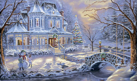 Kit de broderie de perles Noël victorien DIY