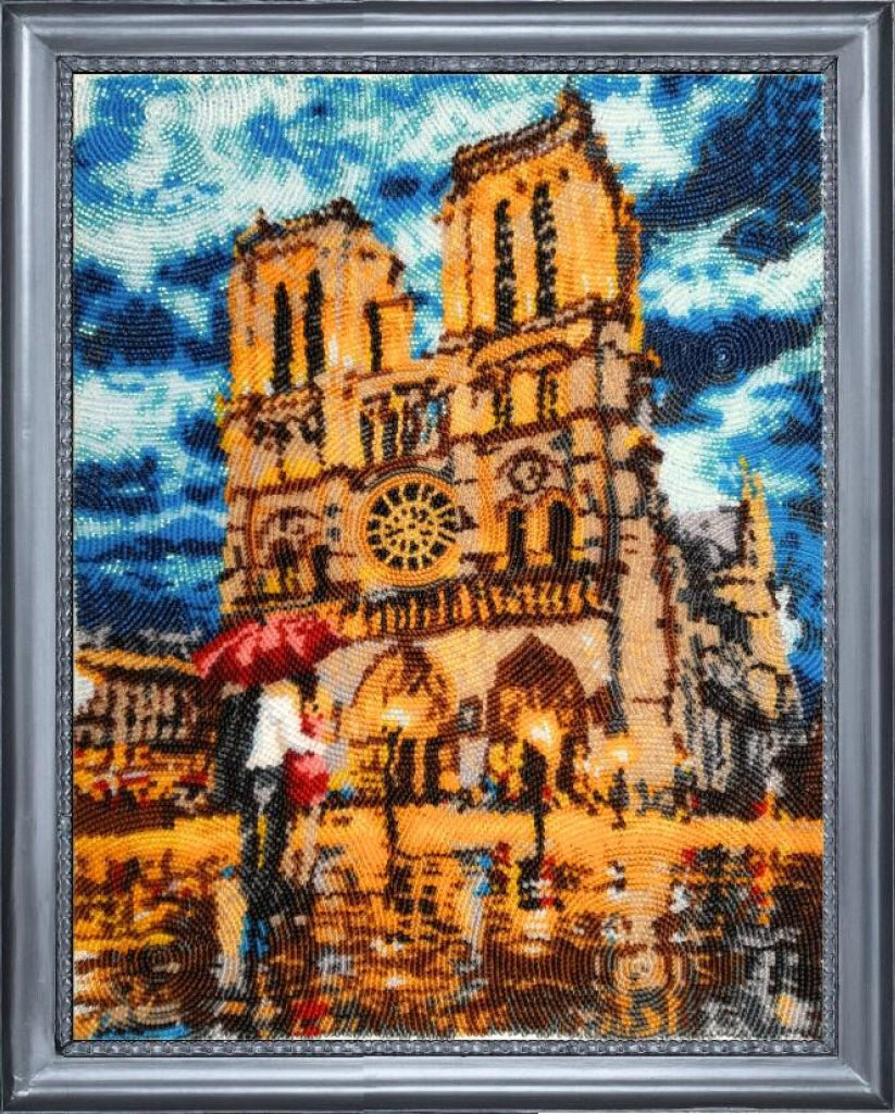 Bead embroidery kit Notre Dame Paris DIY