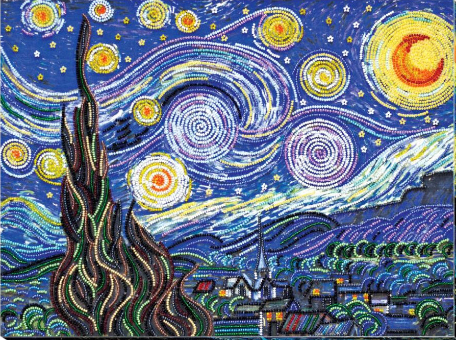 Kit de broderie de perles Nuit étoilée DIY