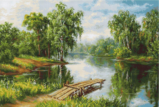 Gobelin kit Tapestry embroidery Kit Summer Landscape DIY Luca-S