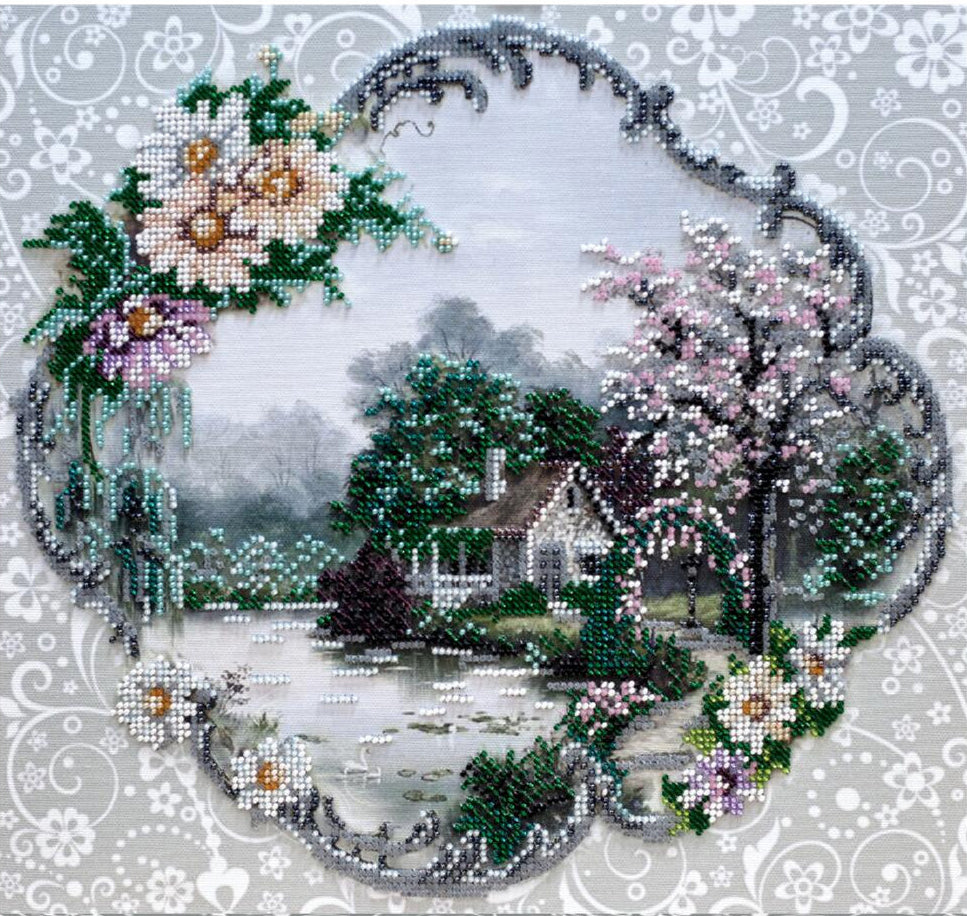 Kit de broderie de perles Maison sur l'eau DIY