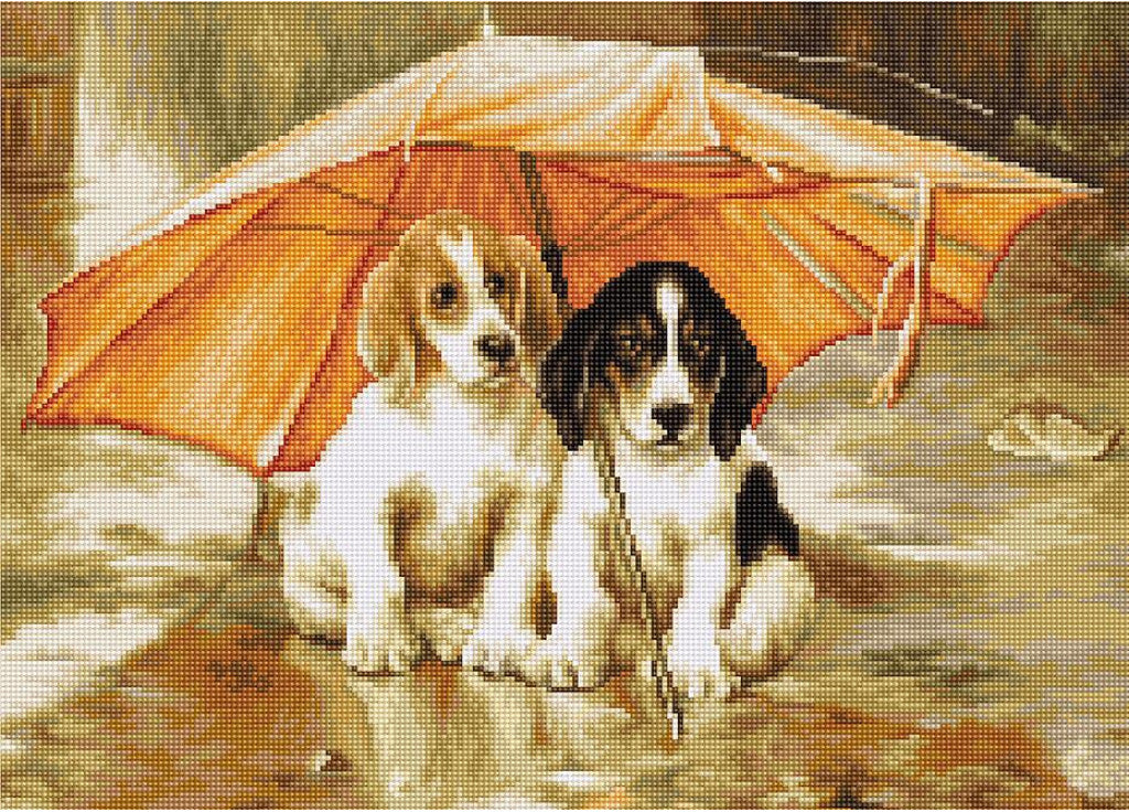 Counted Cross stitch kit Dogs DIY Luca-S