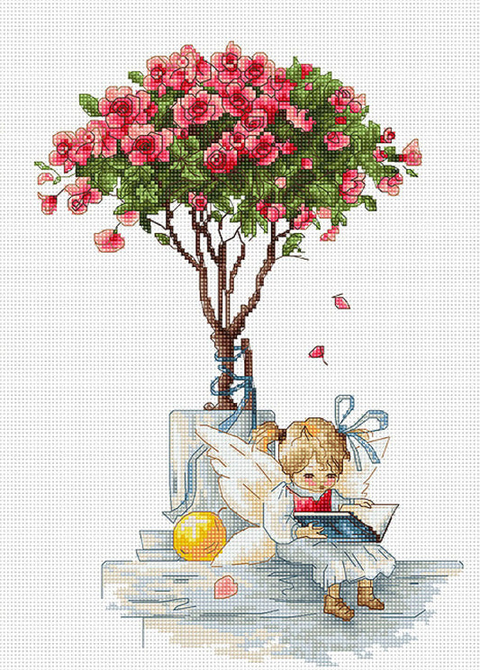 Counted Cross stitch kit Fairy and Roses DIY Luca-S