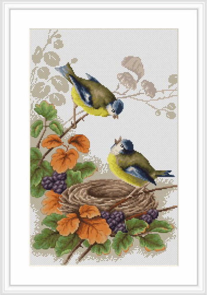 Counted Cross stitch kit Birds DIY Luca-S