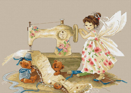 Counted Cross stitch kit Fairy needlewoman DIY Luca-S